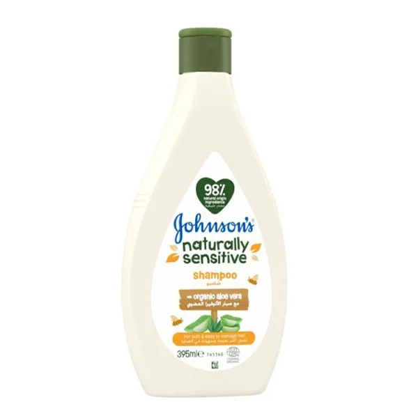 Johnson Natural Shampoo 395ml Organic Aloe Vera