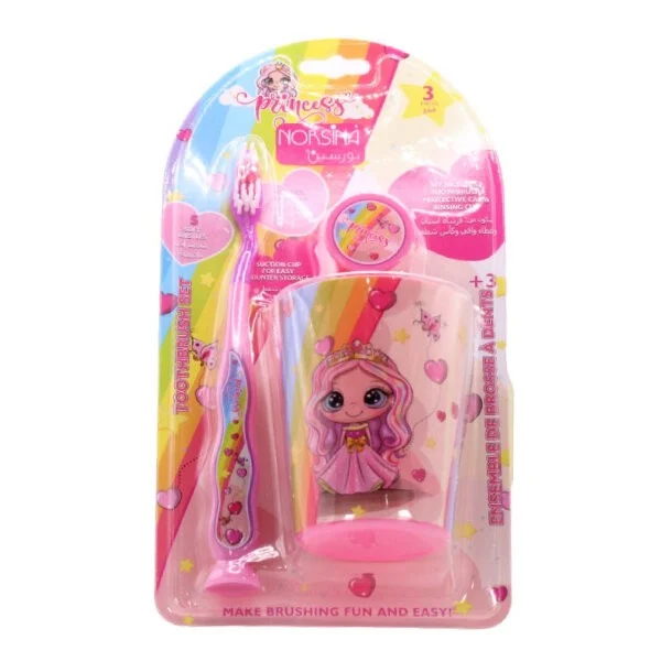 Norsin Kids Toothbrush Princess with Cap and Cup