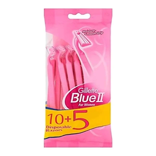 Gillette Blue 2 Women's Razor 15 Pack 10+5 Pink
