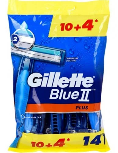 Gillette Blue 2 Plus Razor 14 Pack 10+4 Free New