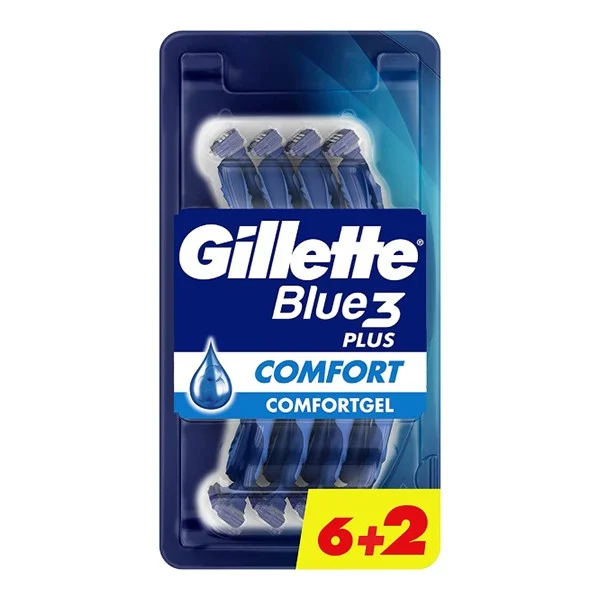 Gillette Blue 3 Comfort Razor 6+2 Free