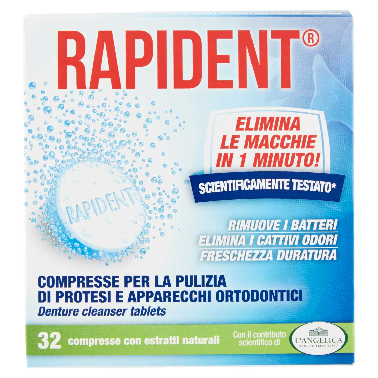 Rapident Effervescent Cleaner 32 Tablets
