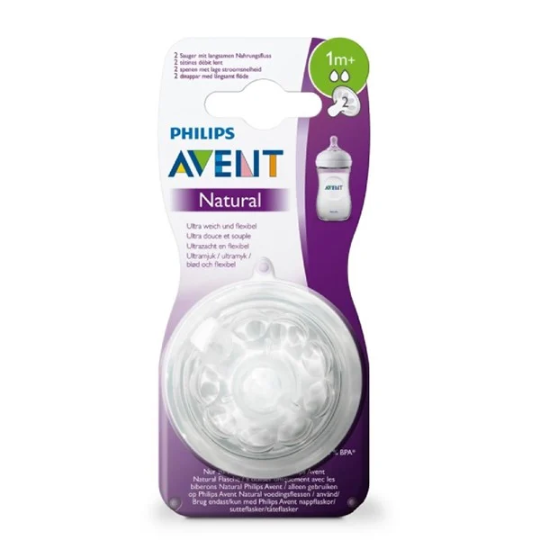 Philips Avent Natural Feeding Nipple 1m+ 2 pcs
