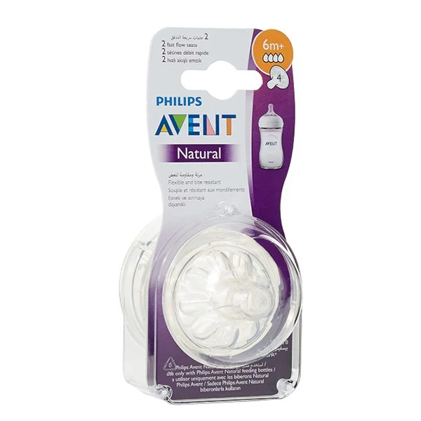 Philips Avent Natural Nipple 6m+ 2X