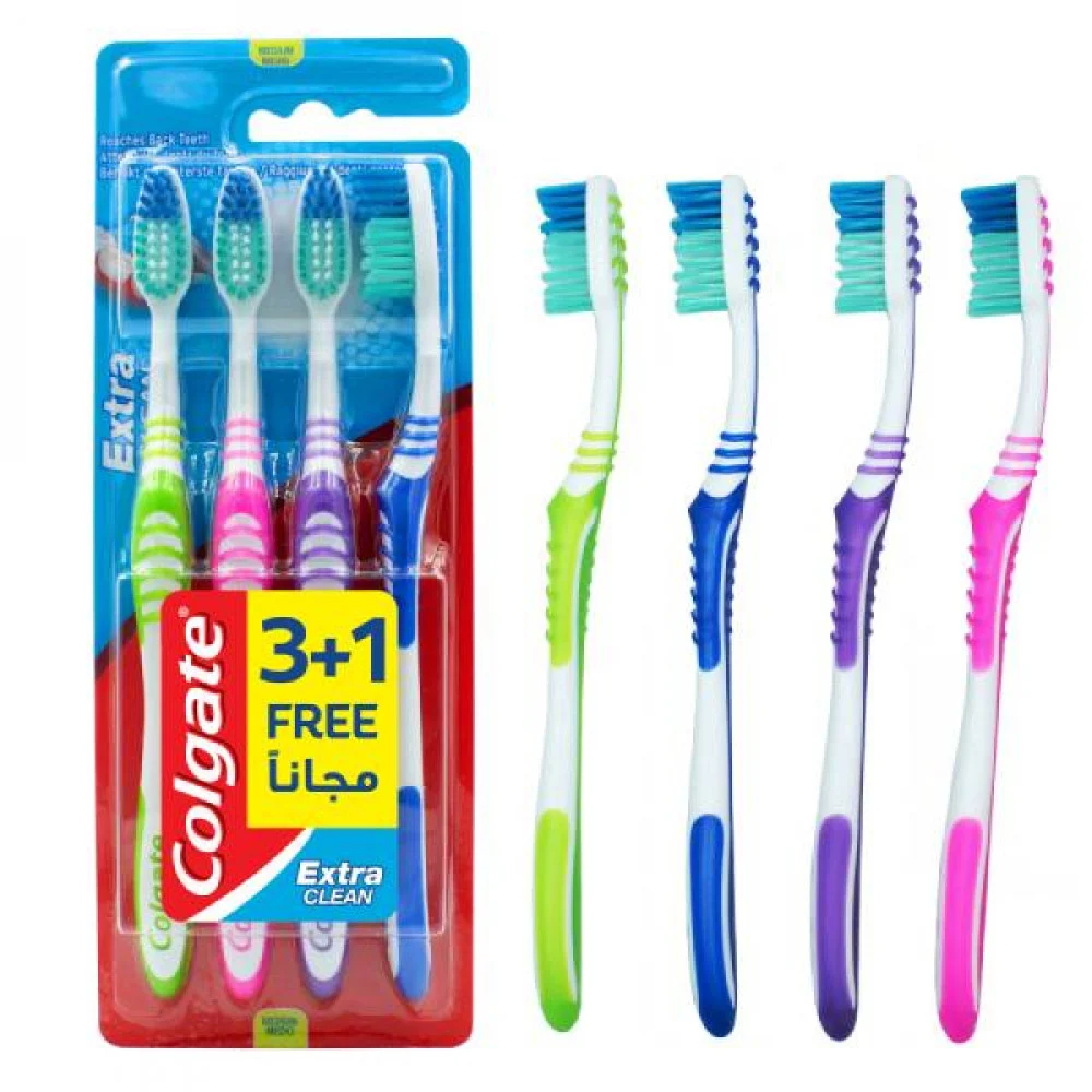 Colgate Extra Clean Medium Toothbrush 3+1 Free