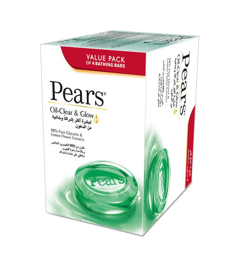 Pears Soap Bar 125 gm* 4 Brightening & Oil-Free Skin