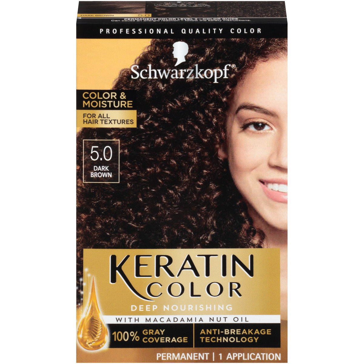 Schwarzkopf Permanent Keratin Hair Dye * 5.0 Dark Brown 