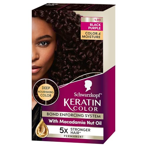 Schwarzkopf Permanent Keratin Hair Dye * 1.99 Black Purple