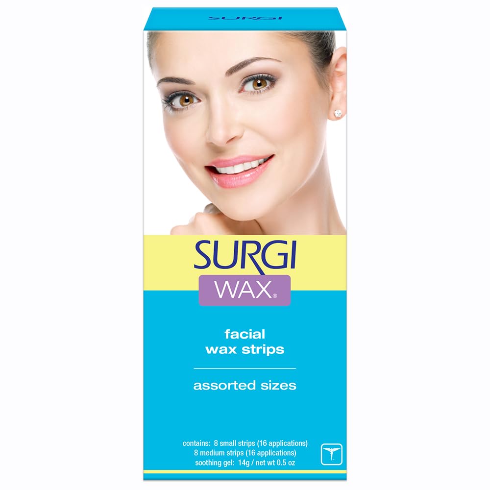 Surgi Wax Face, Upper Lip and Chin Strips * 16 Strips