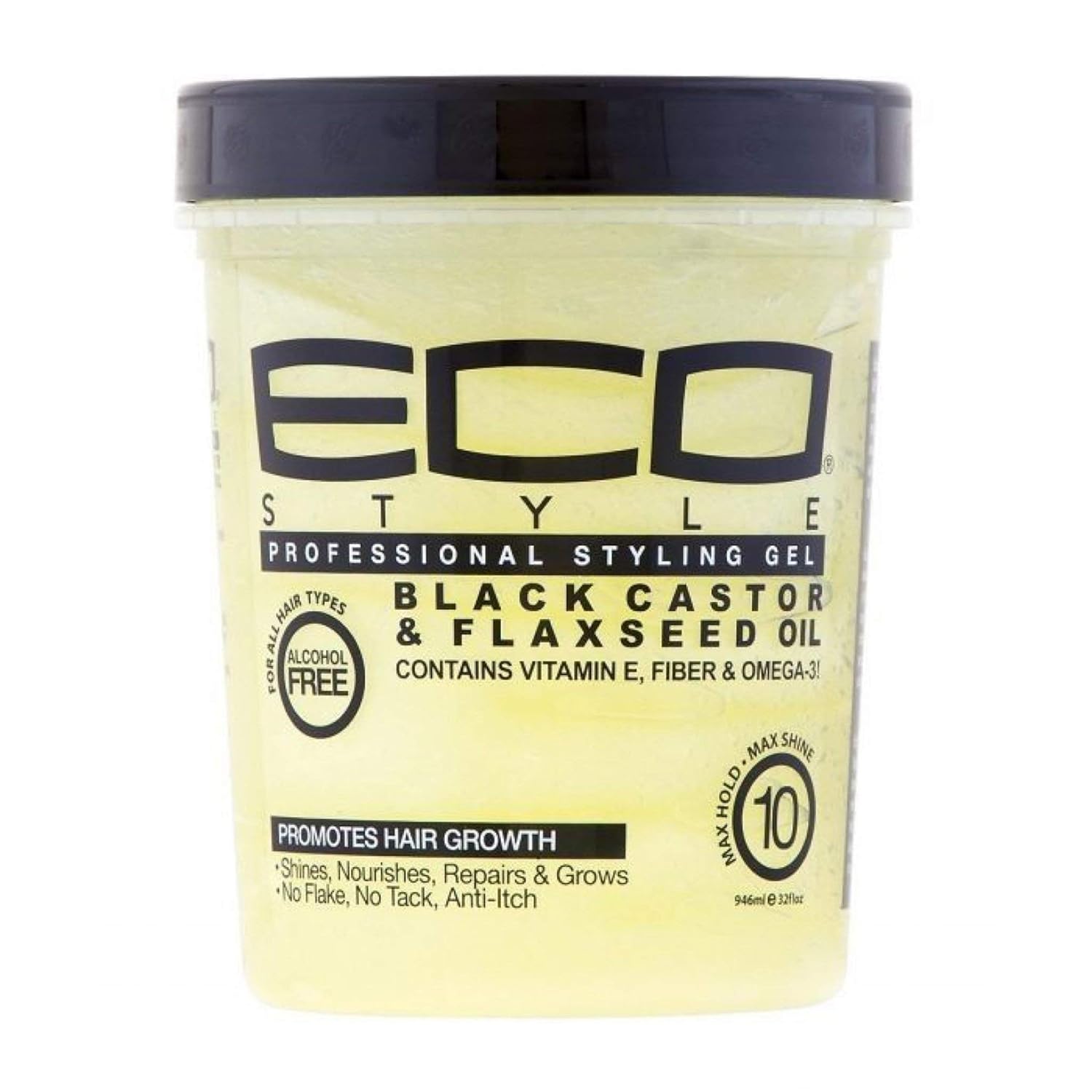 Eco Style Hair Gel With Castor Oil And Black Flax Seed * 946 ml