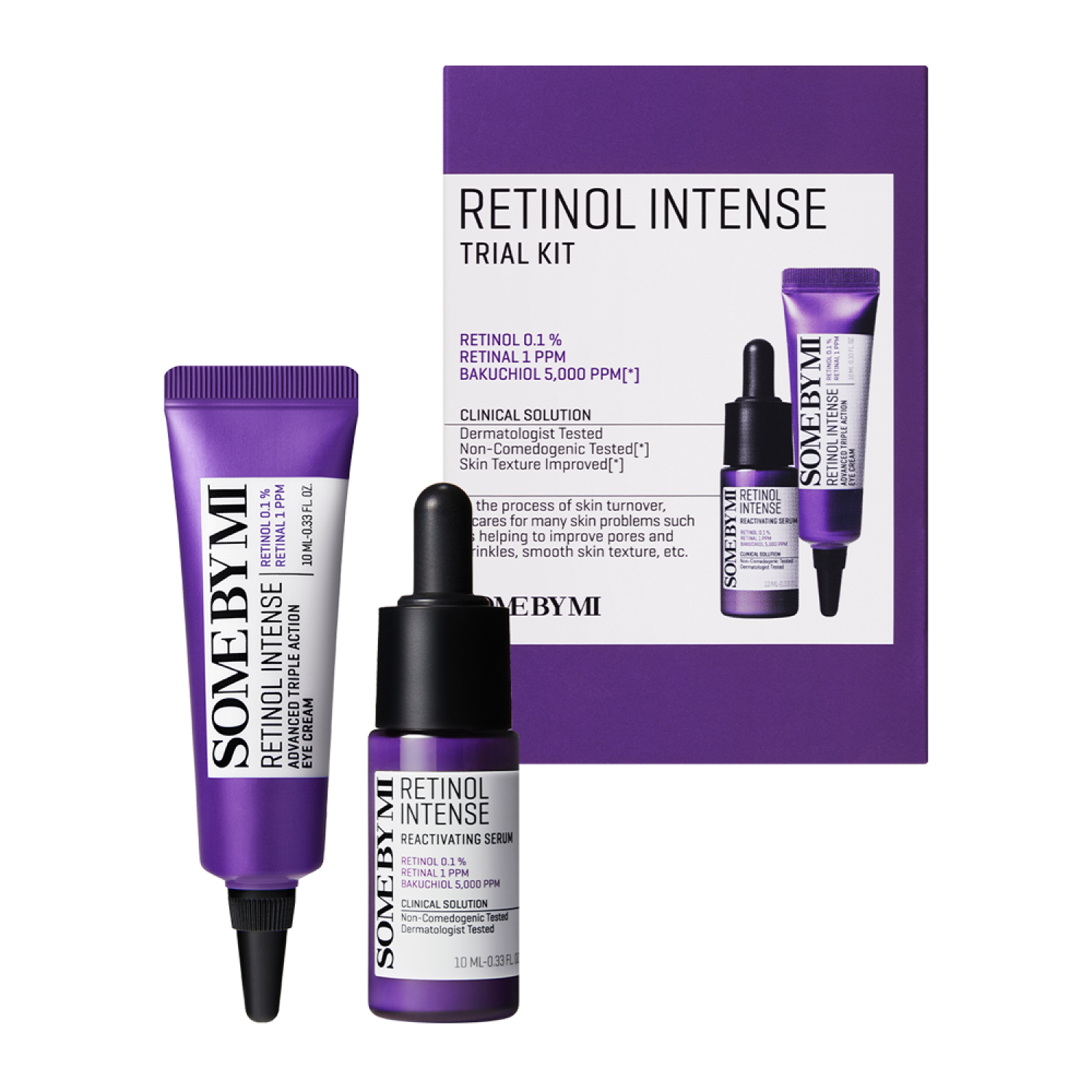 SOME BY MI RETINOL INTENSE TRIAL KIT [Eye Cream 10ml, Serum 10ml]