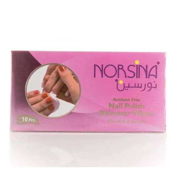 Norsin Nail Polish Remover Wipes 10 Pack