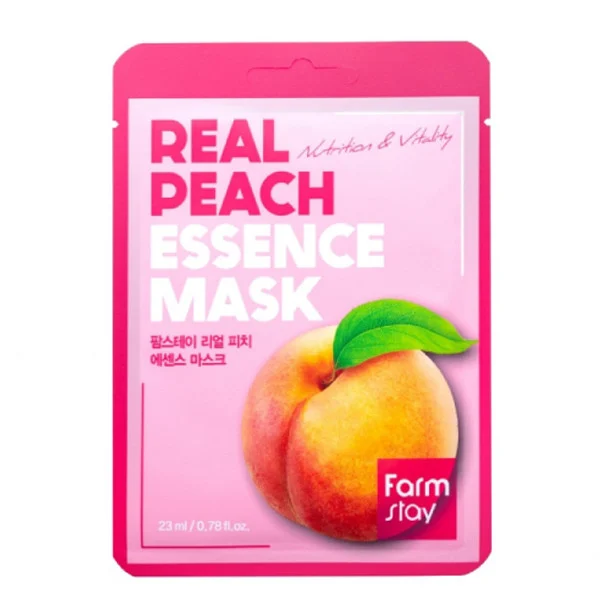 FARMSTAY REAL PEACH ESSENCE MASK