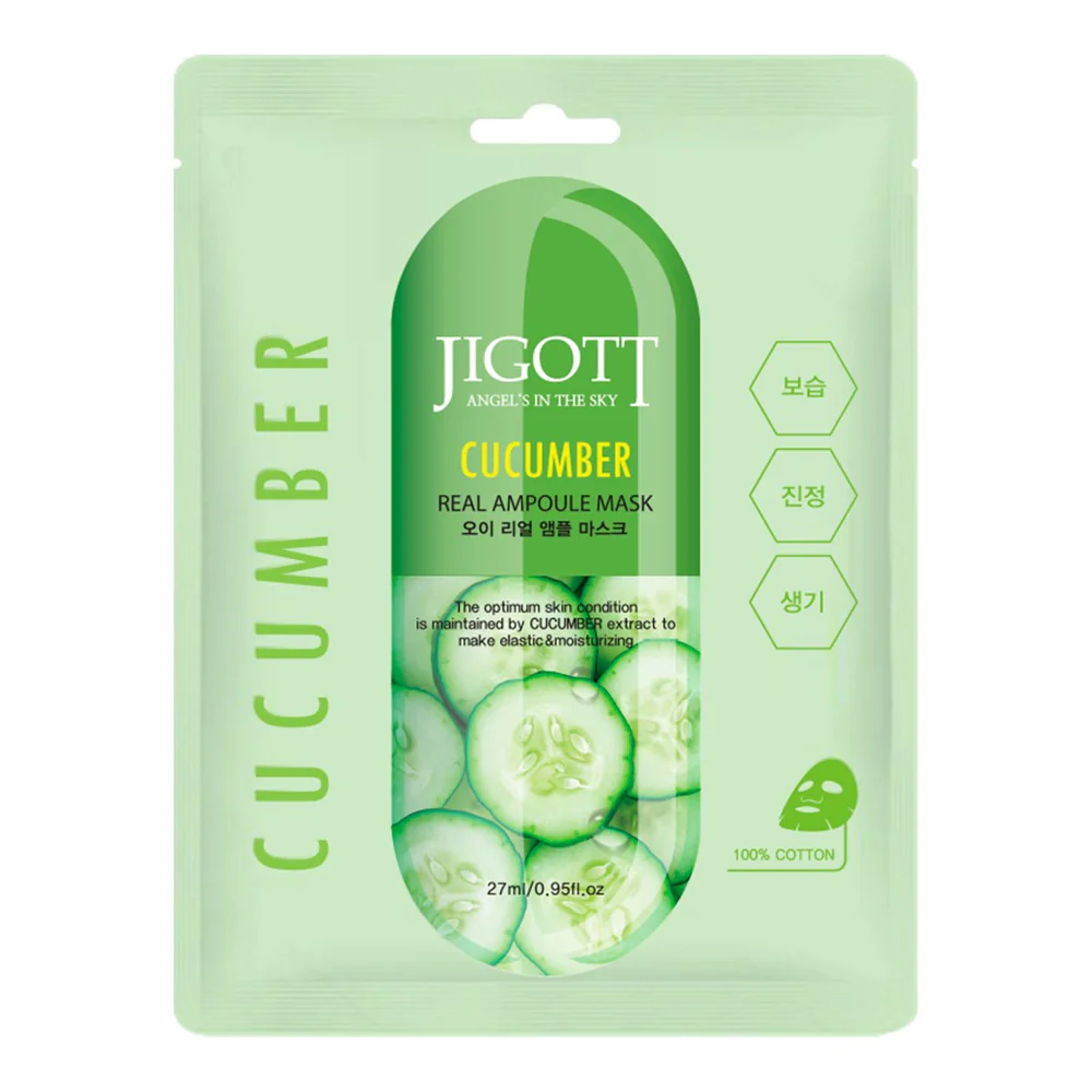 JIGOTT CUCUMBER REAL AMPOULE MASK