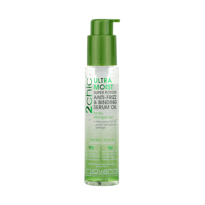 2 Check Ultra Moisturizing Anti-frizz & Tangle Oil Serum For Giovanni Dry & Dama