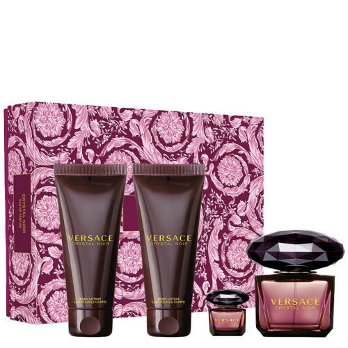 VERSACE CRYSTAL NOIR (W) SET EDP 90ML + EDP 5ML + SG 100ML + BL 100ML