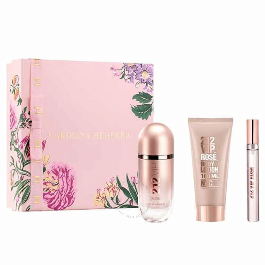 CAROLINA HERRERA 212 VIP ROSE (W) SET EDP 80ML + EDP 10ML + BL 100ML