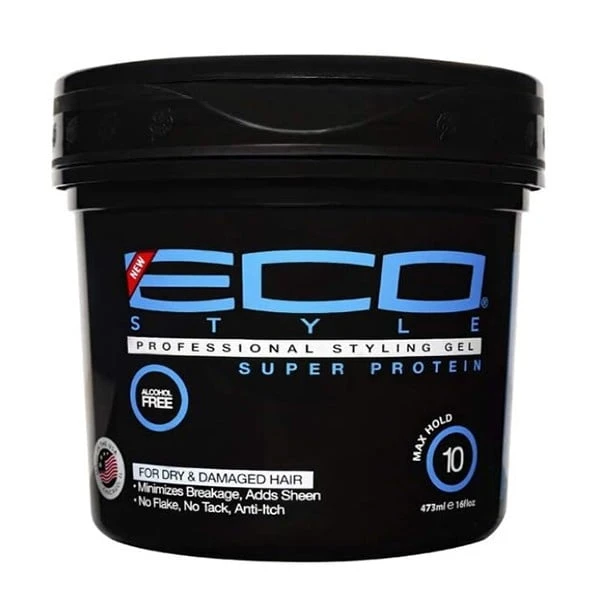 Eco Super Protein Black Style Hair Gel - 473ml