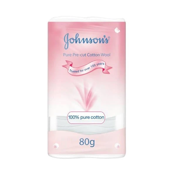 Johnson's Pure Cotton Pads - 80 Pieces