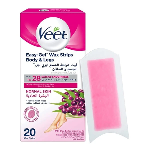 Veet Hair Removal Strips for Normal Skin - 20 Pieces